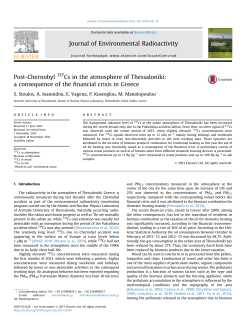 Post-Chernobyl Cs in the atmosphere of Thessaloniki: a