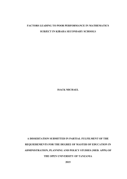 factors leading to poor performance in mathematics subject in
