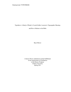 Typothesis - Digital Commons @ Liberty University