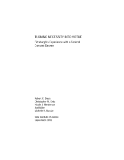 Pittsburgh consent decree - Vera Institute of Justice | Making
