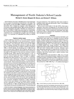 Management of North Dakota`s School Lands