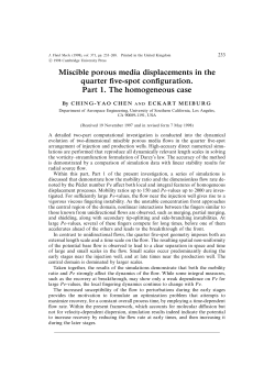 Miscible porous media displacements in the quarter five