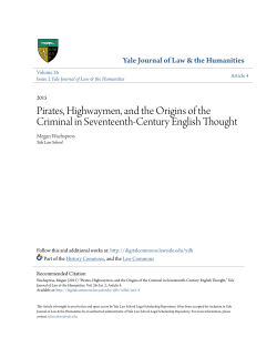 Pirates, Highwaymen, and the Origins of the Criminal in