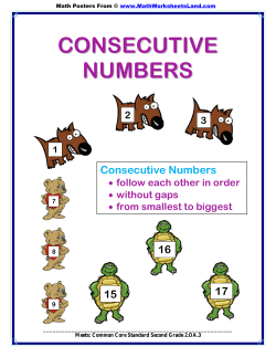 Consecutive Numbers Poster