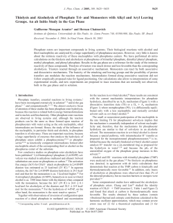 Thiolysis and Alcoholysis of Phosphate Tri