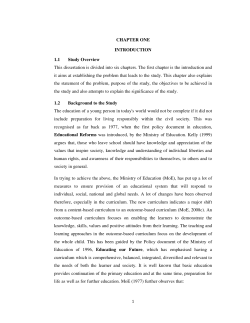 CHAPTER ONE INTRODUCTION 1.1 Study Overview This