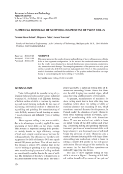 NUMERICAL MODELING OF SKEW ROLLING PROCESS OF