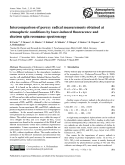 Intercomparison of peroxy radical measurements obtained at