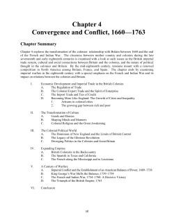 Chapter 4 Convergence and Conflict, 1660&mdash;1763