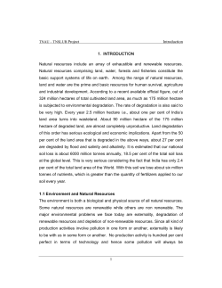 Introduction 1 Natural resources include an array of exhaustible and