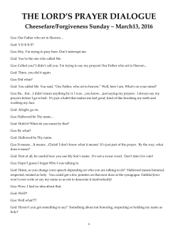 the lord`s prayer dialogue - Saint