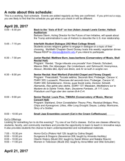 April 21 - Oberlin College