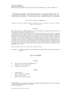Thermal properties and microstructure of gypsum