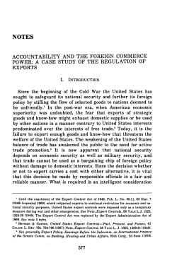 Accountability and the Foreign Commerce Power