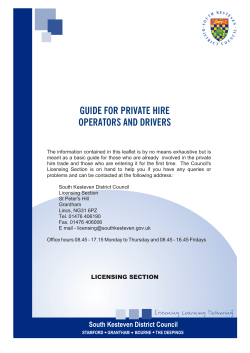guide for private hire operators and drivers