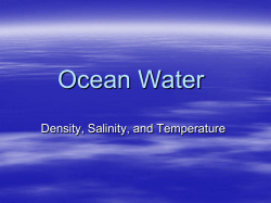 Ocean Density, Salinity, and Temperature