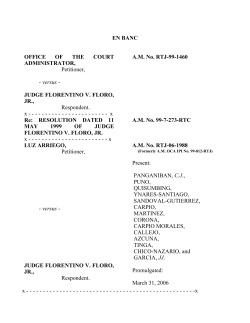 Philippine Supreme Court`s March 2006 decision dismissing Judge
