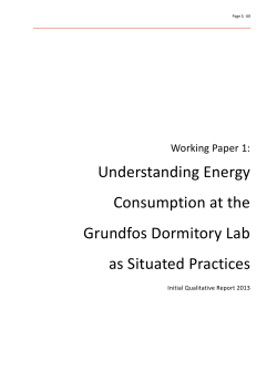 Energy Consumption as Situated Practices