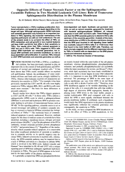 Opposite Effects of Tumor Necrosis Factor Q! on the
