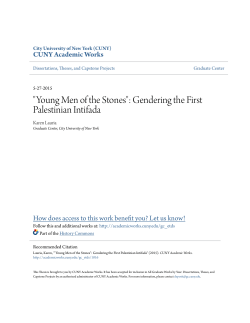 "Young Men of the Stones": Gendering the First Palestinian Intifada
