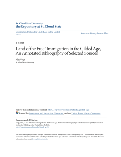 Land of the Free? Immigration in the Gilded Age, An Annotated