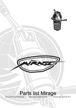 Parts list Mirage - Kees van der Westen