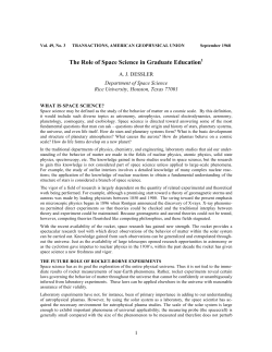 The Role of Space Science in Graduate Education