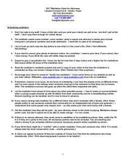 Lawyer Forward paper on Mediation