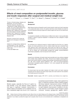 Effects of meal composition on postprandial incretin, glucose and