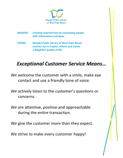 Exceptional Customer Service Means&hellip;