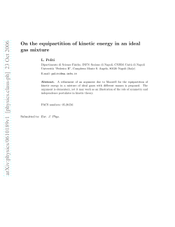 On the equipartition of kinetic energy in an ideal gas mixture