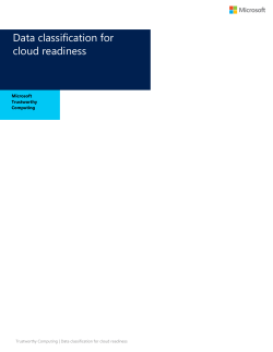 Data classification for cloud readiness - Center