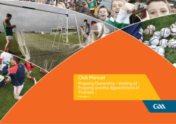 Property Ownership Vesting of Property and the Appointment