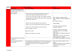 Spelling KS2 Y4