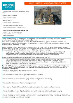 Louis Pasteur and the Rabies Virus