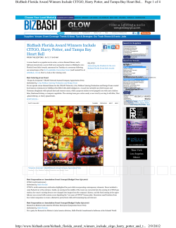 Page 1 of 4 BizBash Florida Award Winners Include CITGO, Harry
