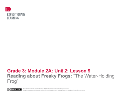 The Water-Holding Frog - Williamsville Central School District