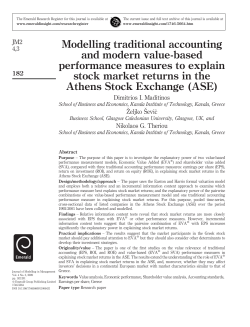 Modelling Traditional Accounting and Value