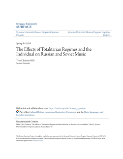 The Effects of Totalitarian Regimes and the Individual on Russian