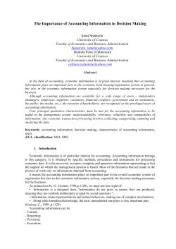The Importance of Accounting Information in Decision Making