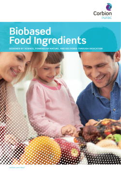Biobased Food Ingredients