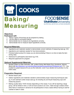 Baking/ Measuring