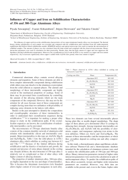 Influence of Copper and Iron on Solidification Characteristics of 356