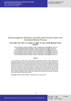 Electromagnetic Radiation towards Adult Human Head from