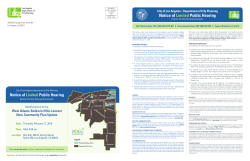 Notice of Limited Public Hearing