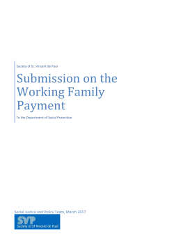 SVP Submission on Working Family Payment 2017