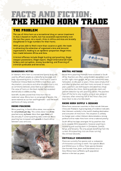 facts and fiction: the rhino horn trade