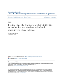 Identity crisis : the development of ethnic identities in South