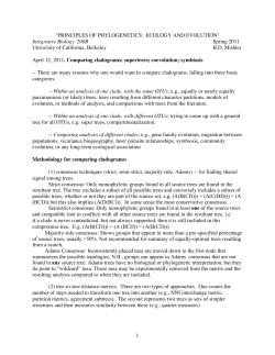 200B lect #22(comp. cladograms) - Integrative Biology