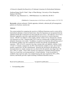 A Protocol to Quantify the Reactivity of Carbonate Limestone for